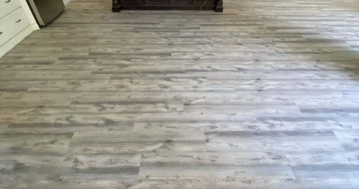 Vinyl flooring installed for home interior floor